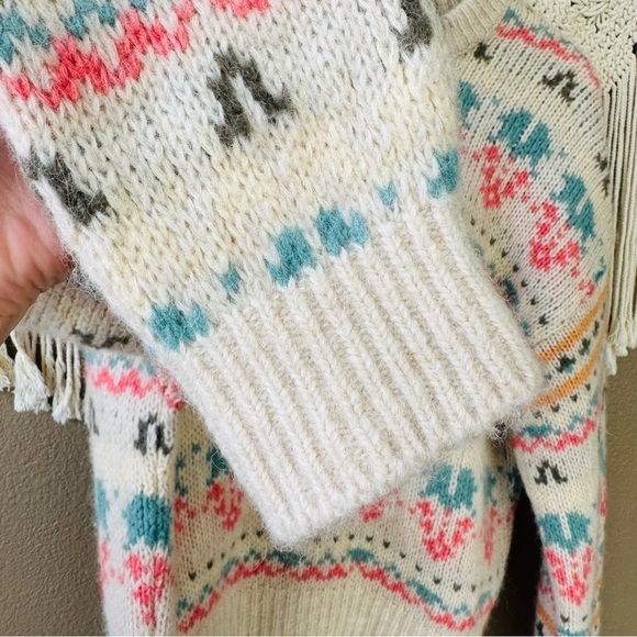 CLOSED knit alpaca blend sweater fair aisle Nordic print EUC XS D - Picture 6 of 8